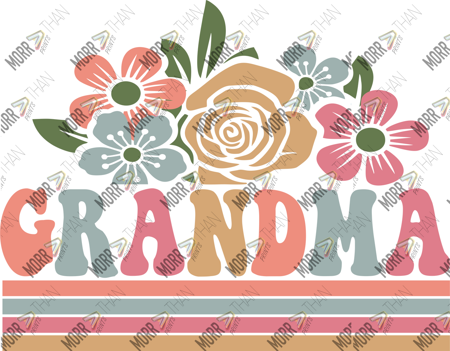 Grandma Floral Stencil B