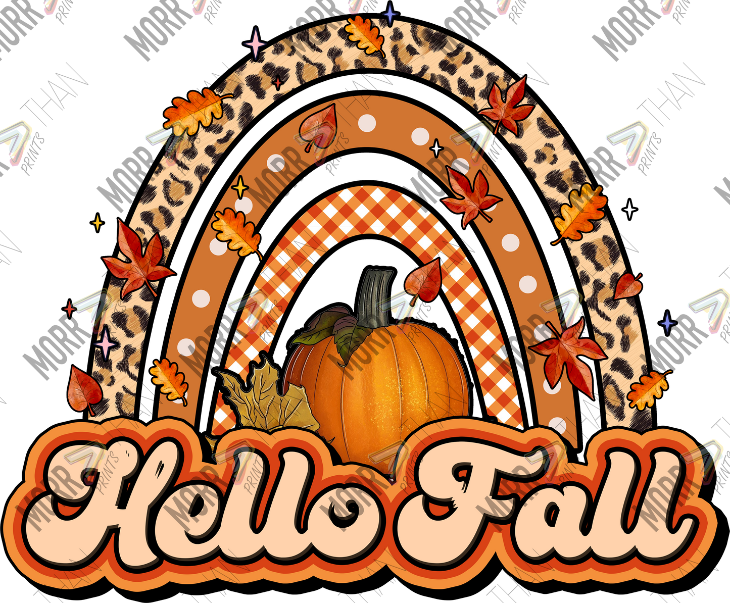Hello Fall Arches DTF Print