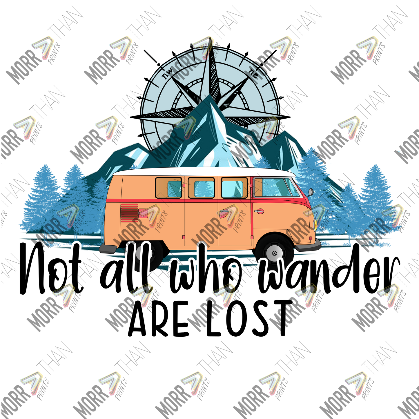 Not All Who Wander Are Lost Van and Compass