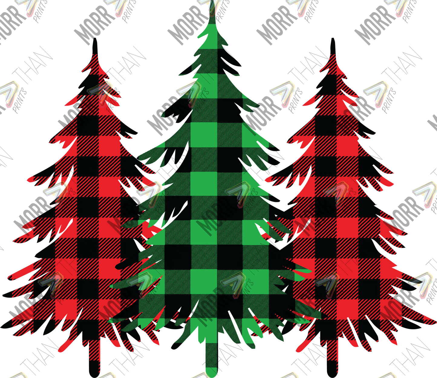 Simple Plaid Christmas Trees