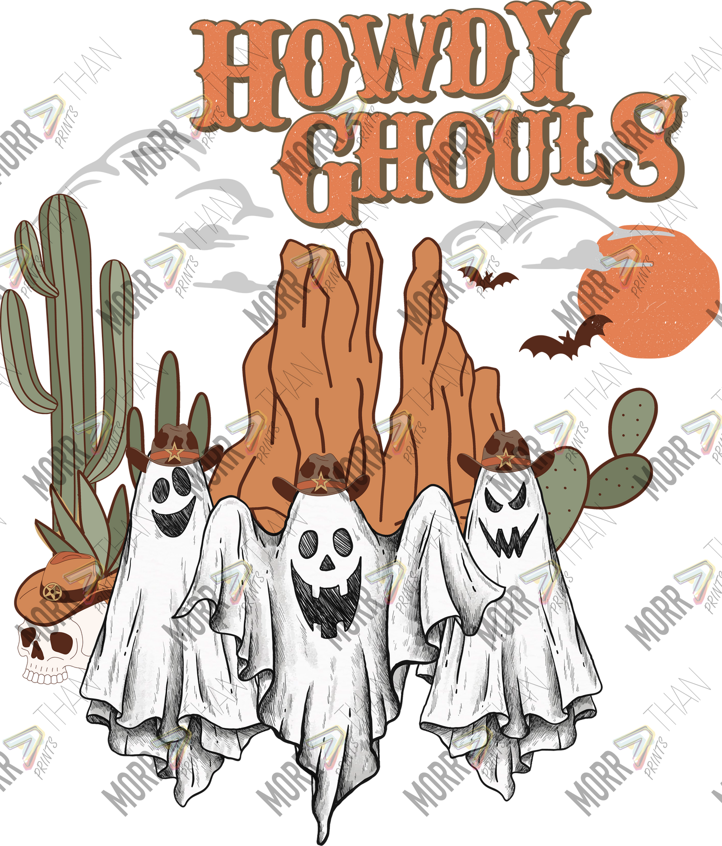 Howdy Ghouls Desert Ghosts DTF Print