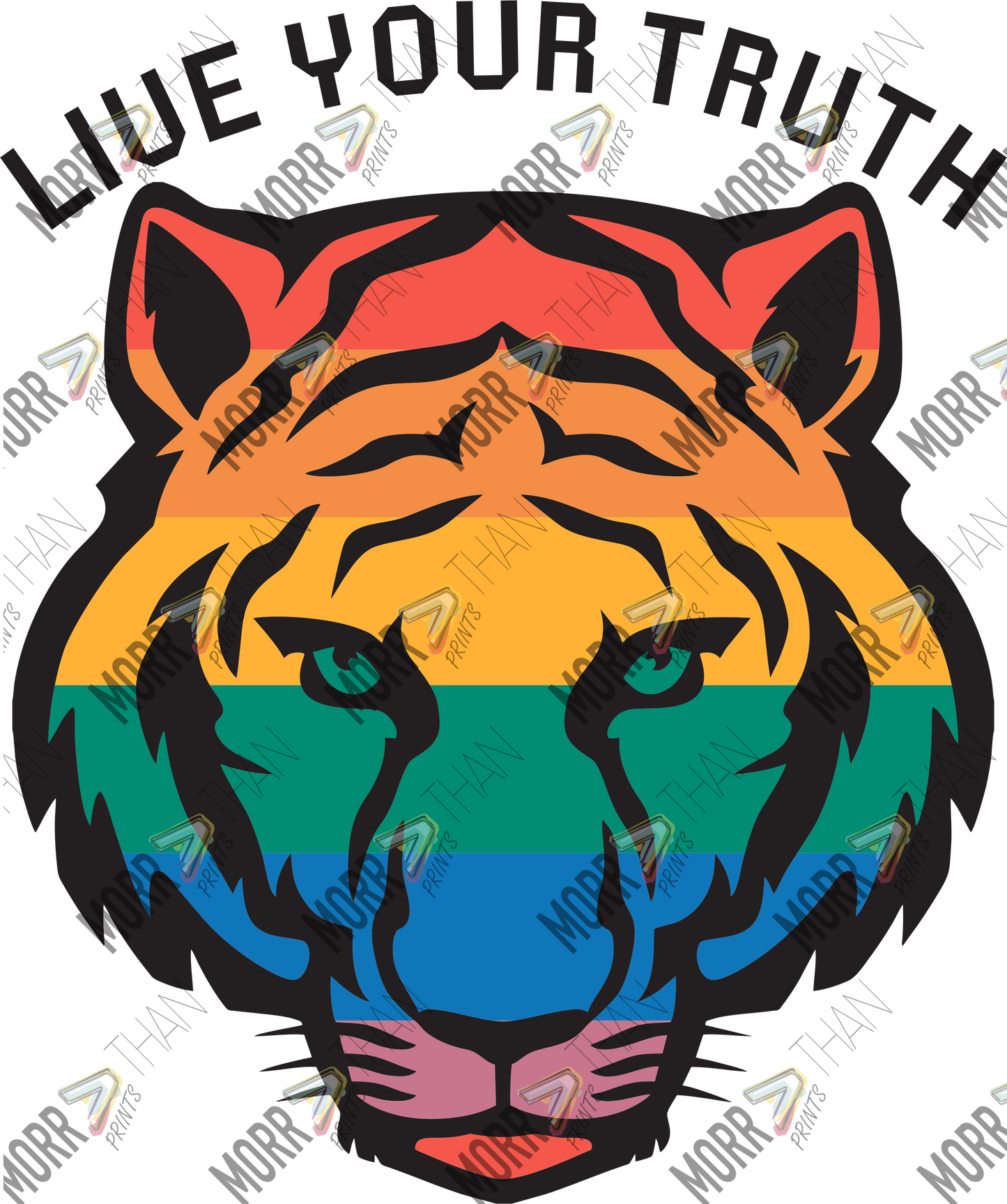 Live Your Truth Rainbow Tiger
