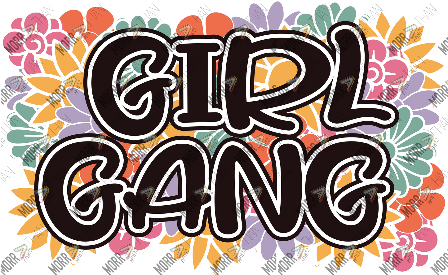 Girl Gang Floral Stencil A