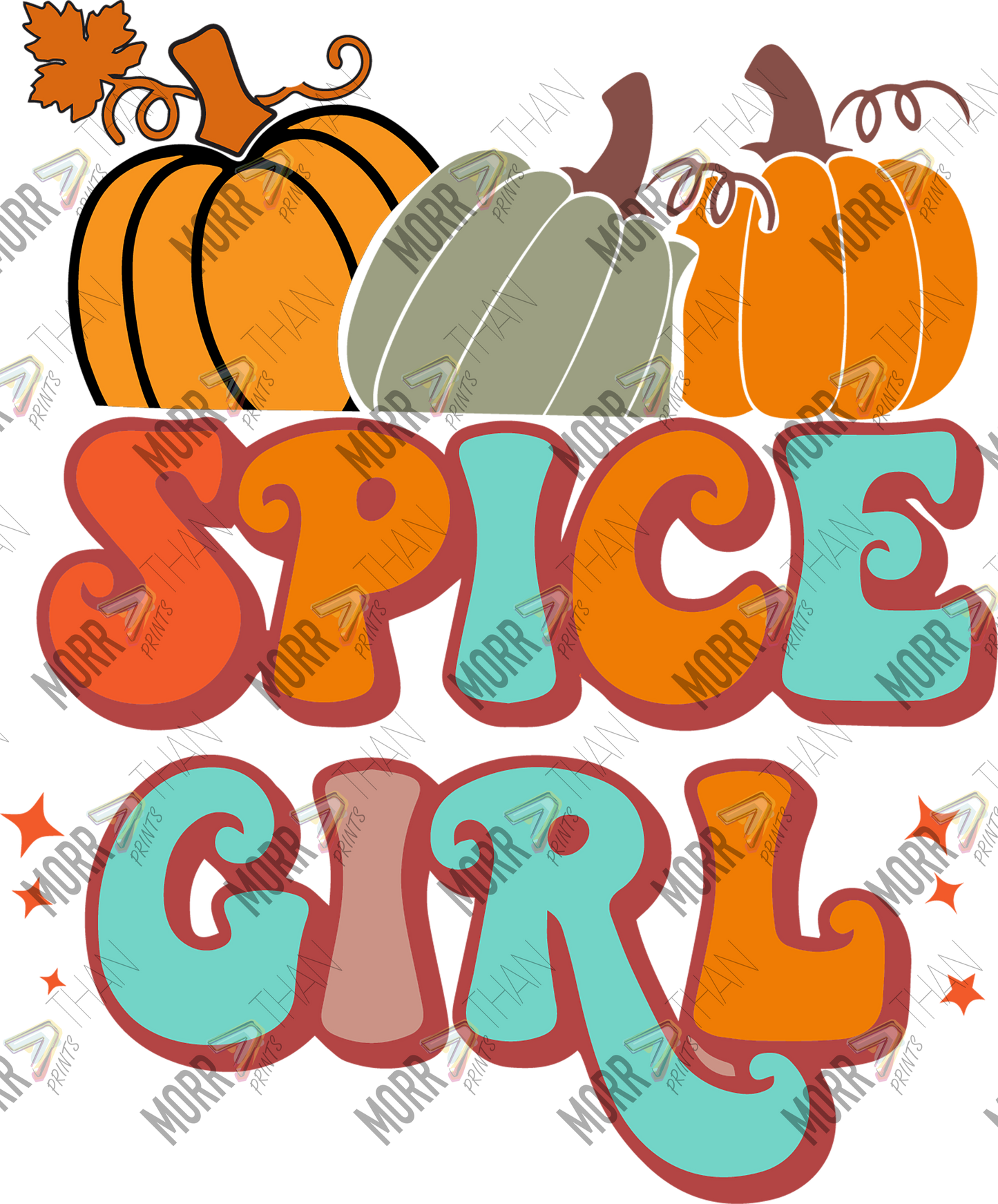 Spice Girl Pumpkins DTF Print