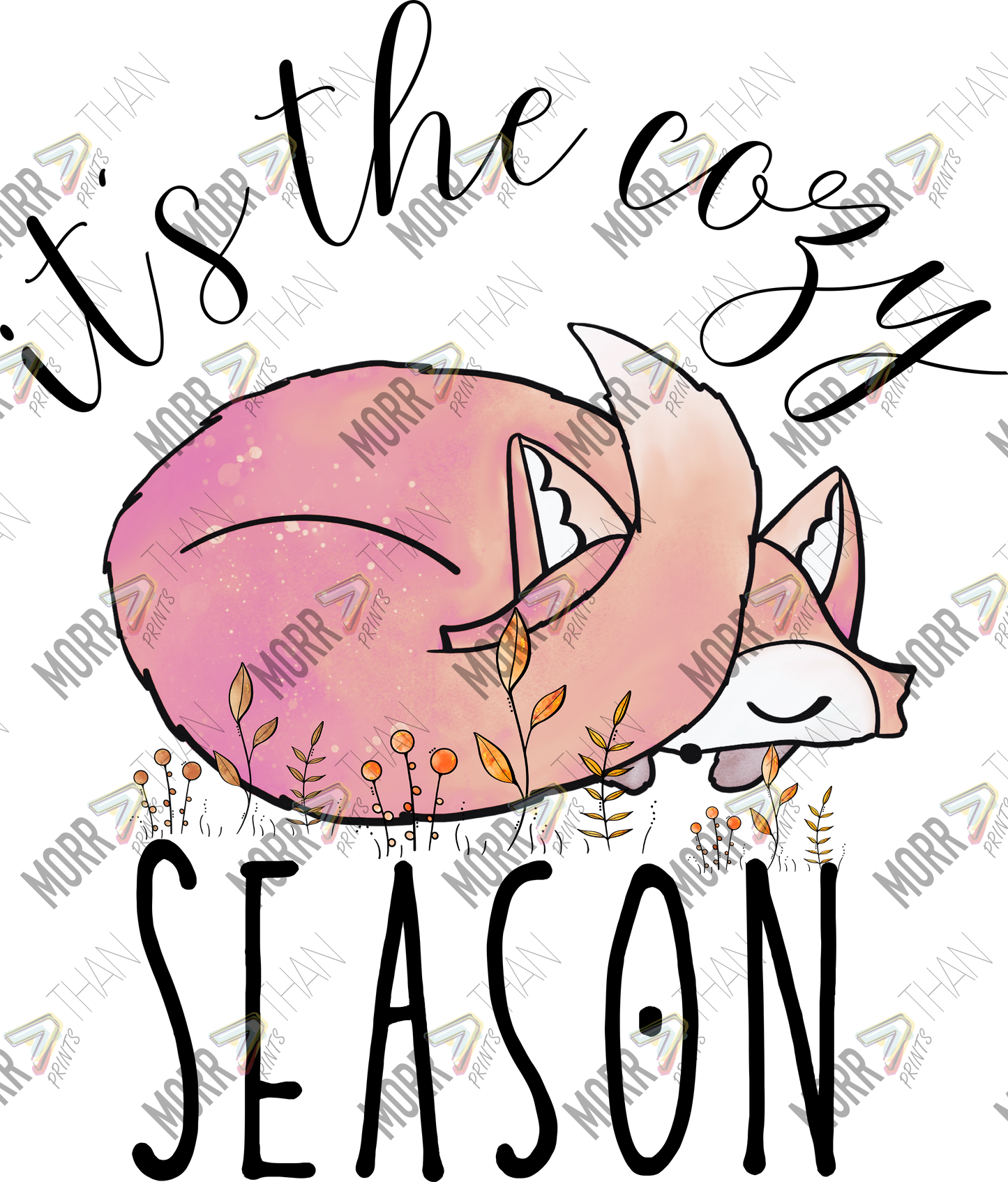 Its The Cozy Season Fox DTF Print