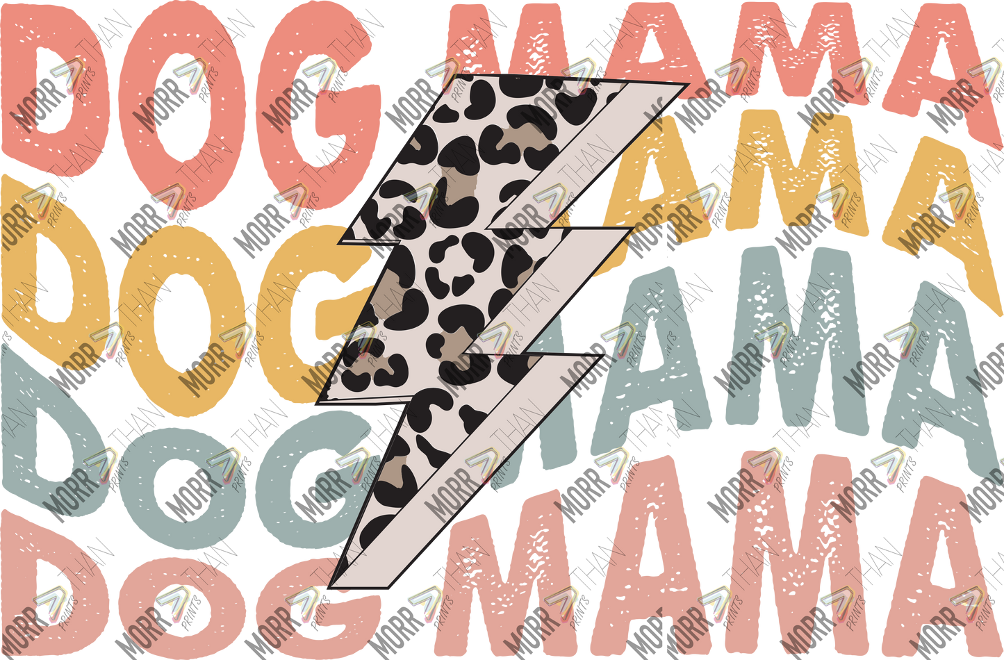 Dog Mama Colorful Repeat Bolt