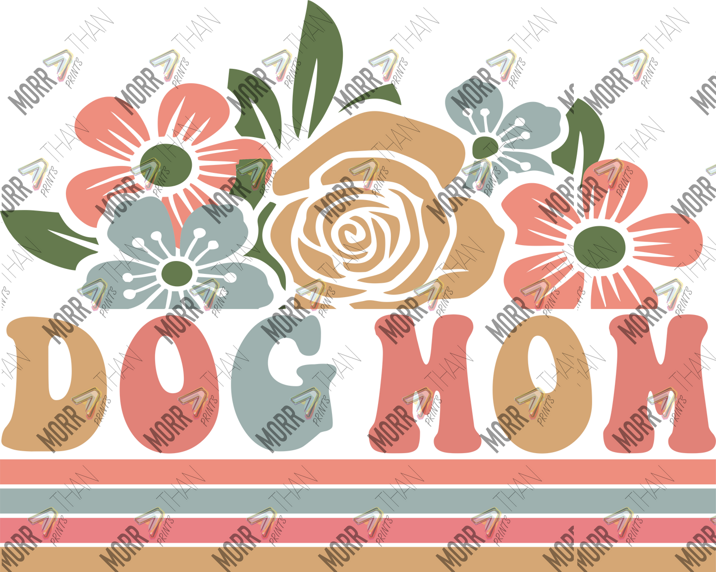 Dog Mom Floral Stencil
