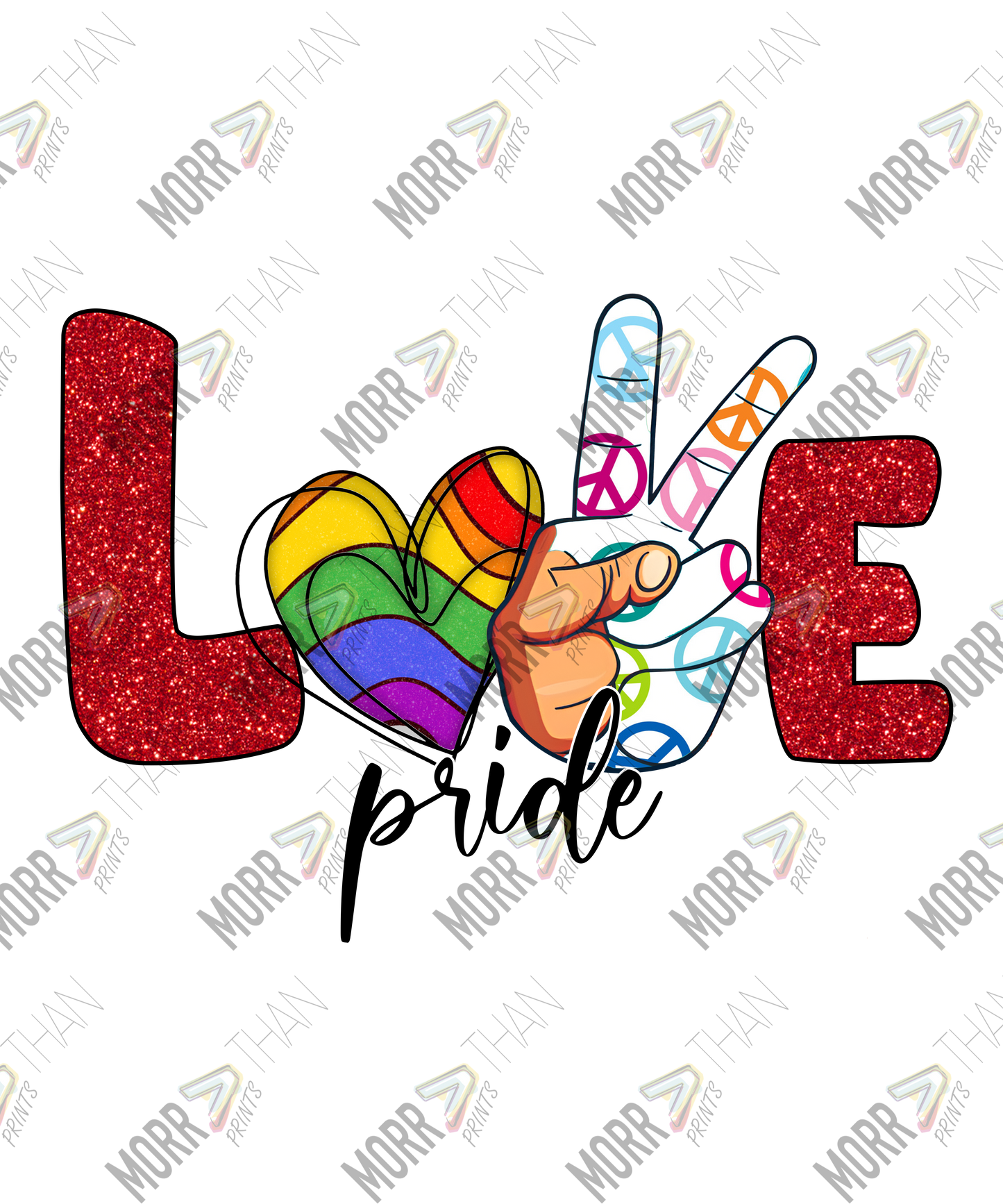 Love Pride Hand Outline