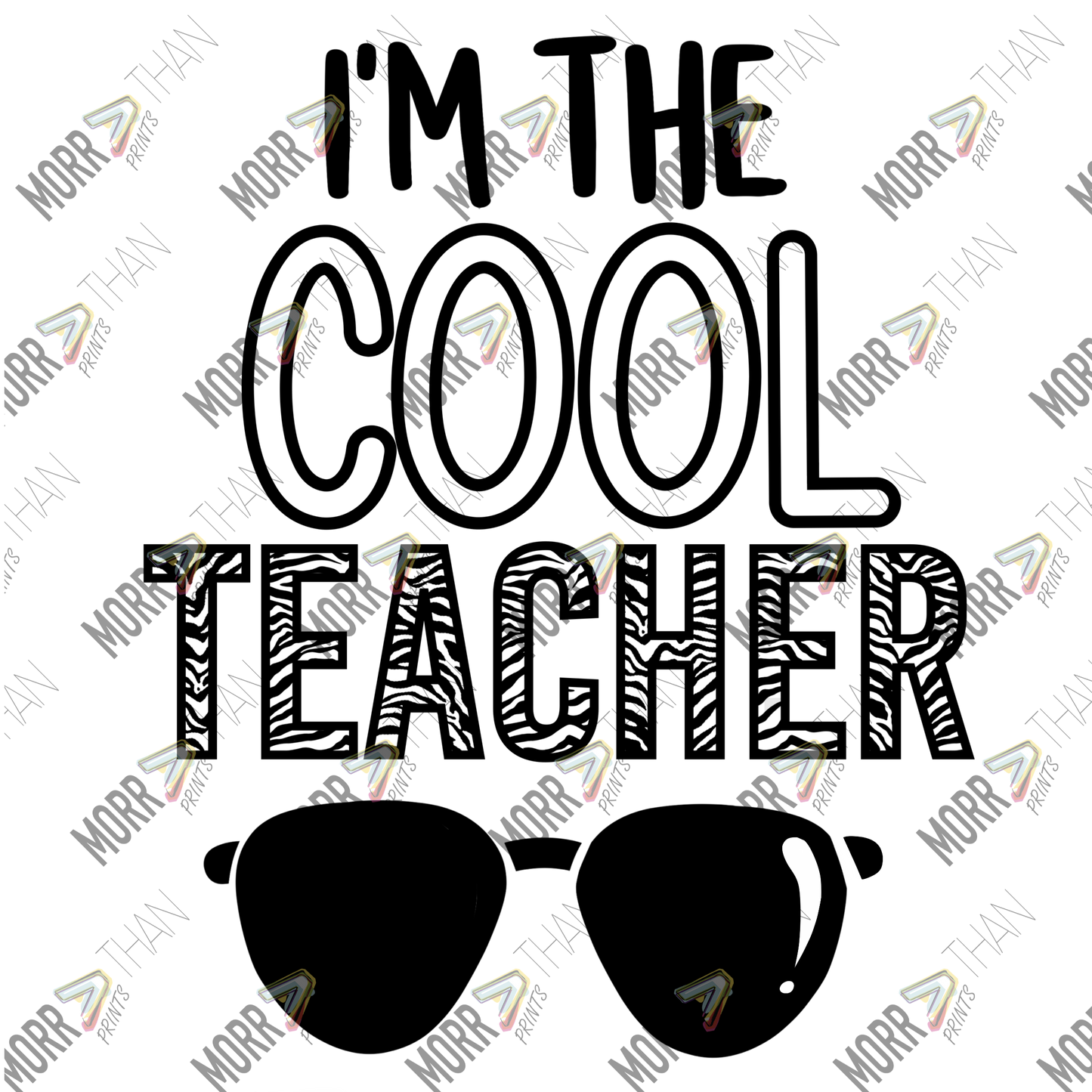 I'm The Cool Teacher Zebra Print Glasses