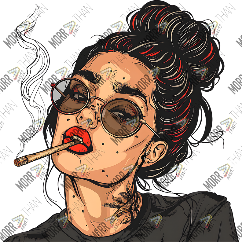 Woman Smoking Joint