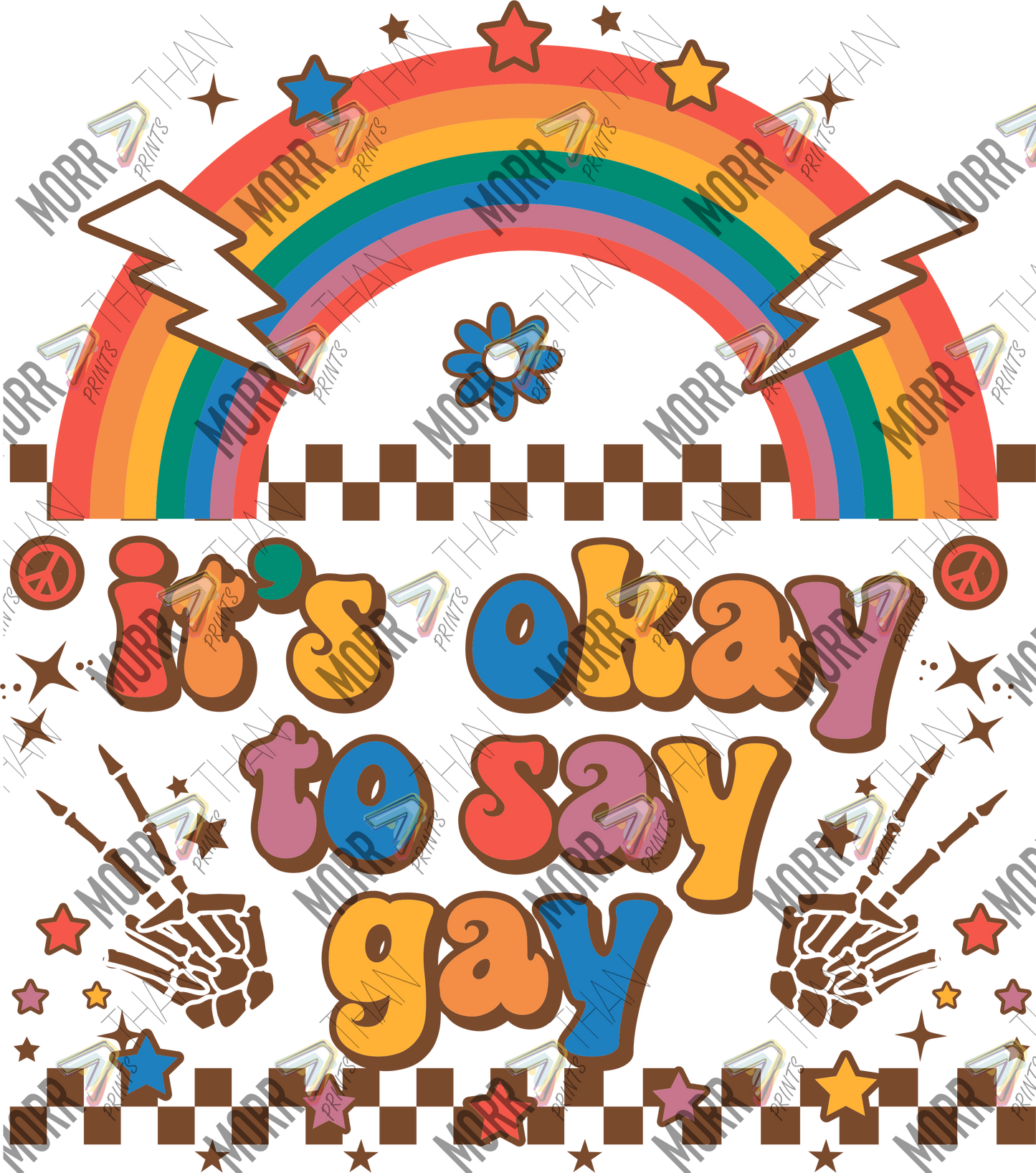 It's Okay To Say Gay Rainbow Bolts