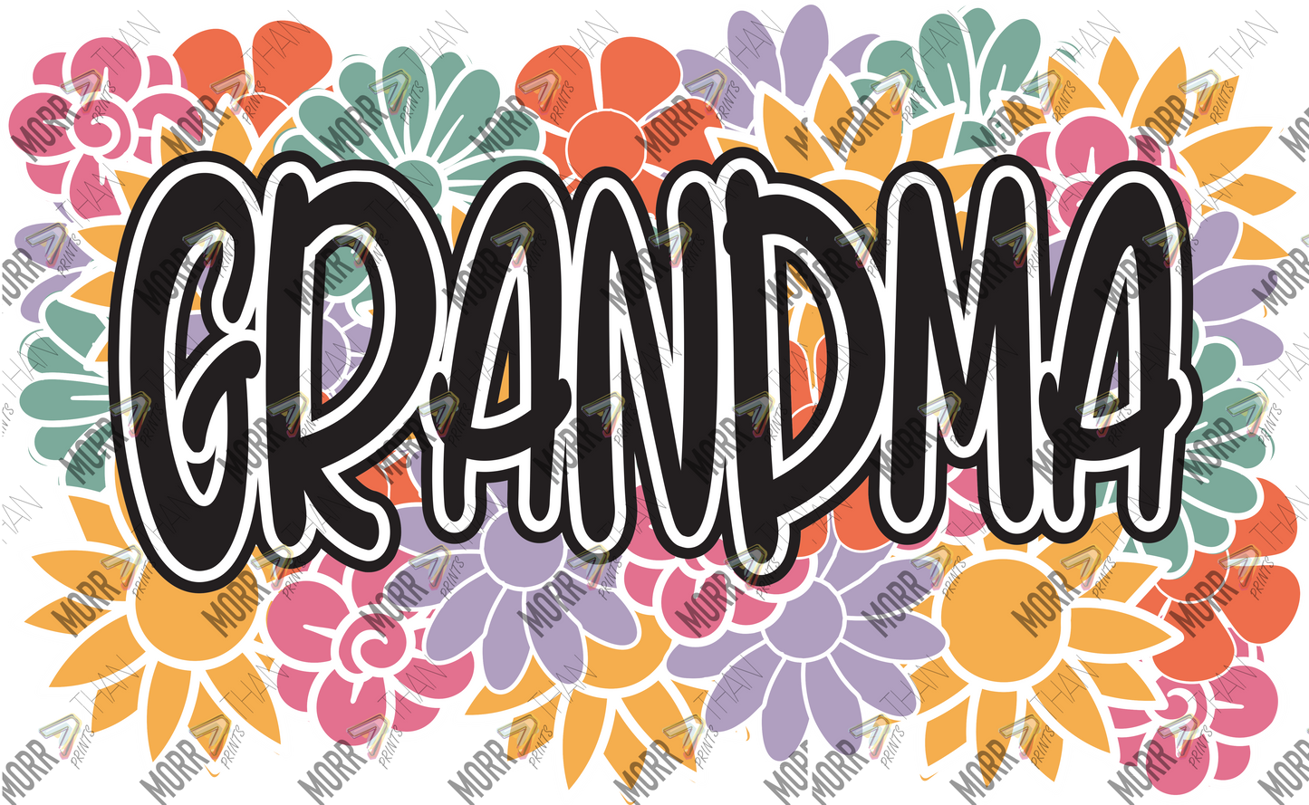 Grandma Floral Stencil A
