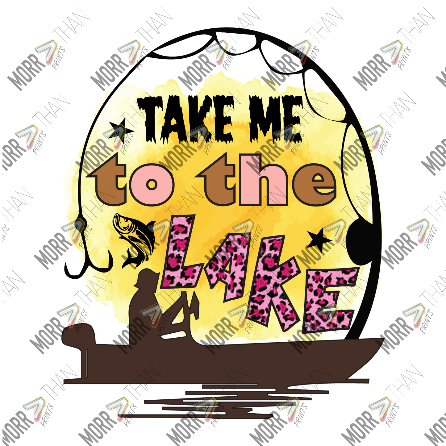 Take Me To The Lake Pink Leopard