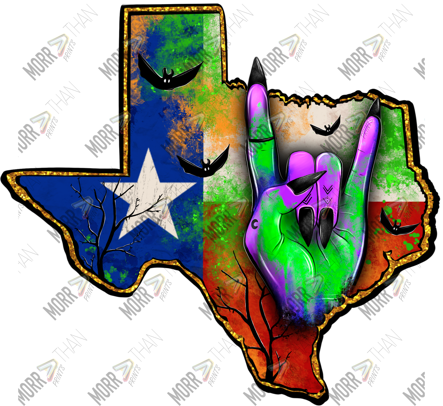 Texas Rock On Spooky Hand