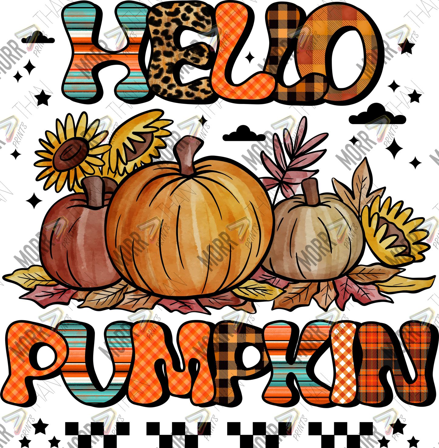 Hello Pumpkin Artist DTF Print