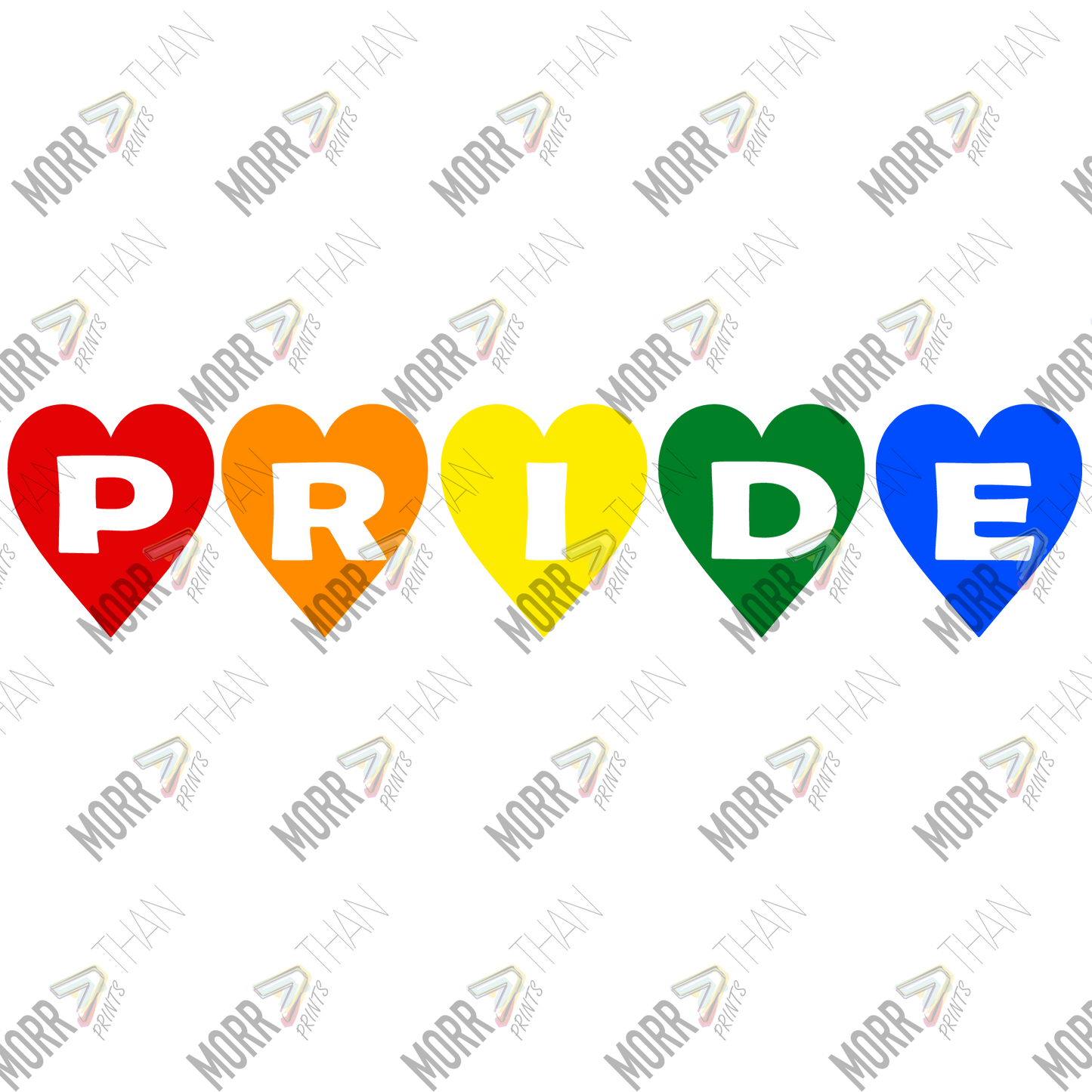 Pride Heart Lettering Imprinted