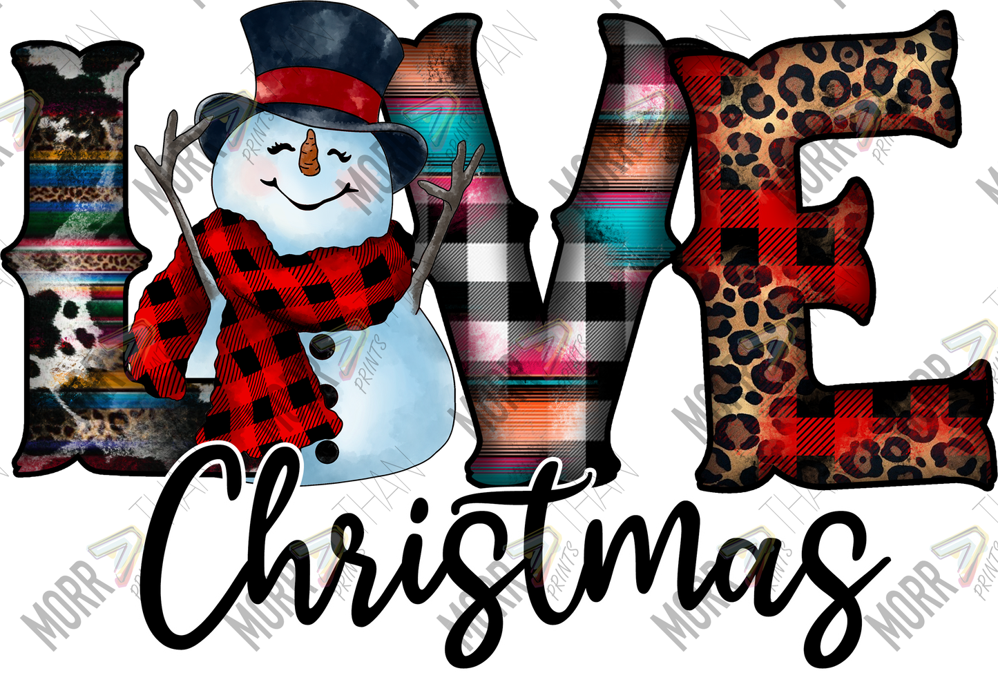Love Christmas DTF Print