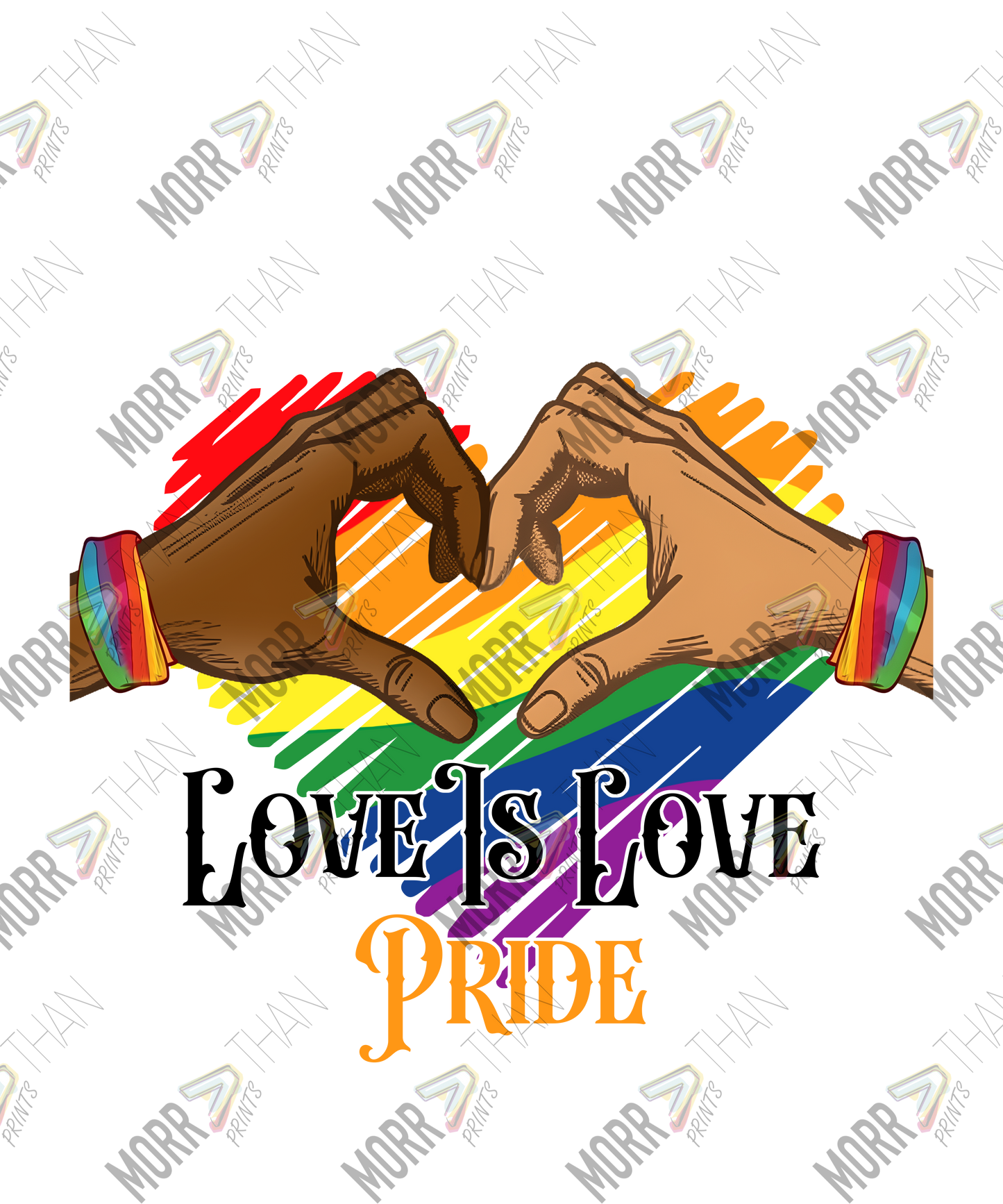 Love Is Love Pride Hand Hearts