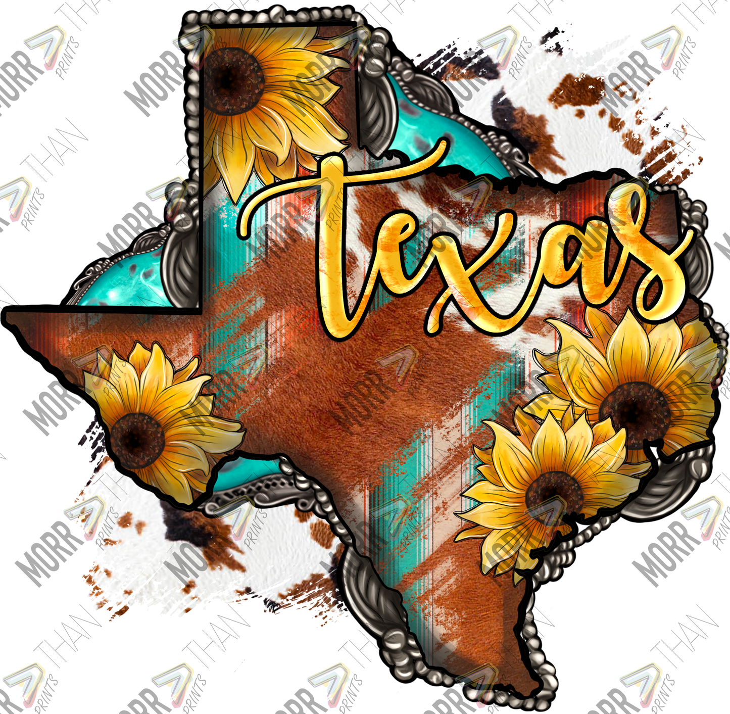 Texas State Sunflower DTF Print