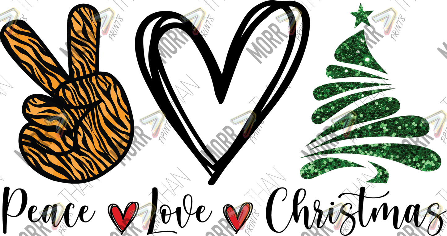 Peace Love and Christmas Striped