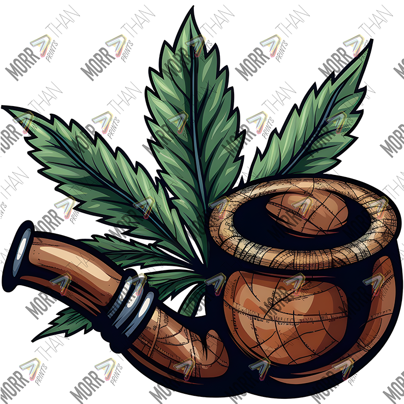 Marijuana Leaf and Pipe