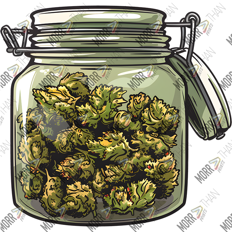 Marijuana Nug Jar Filled