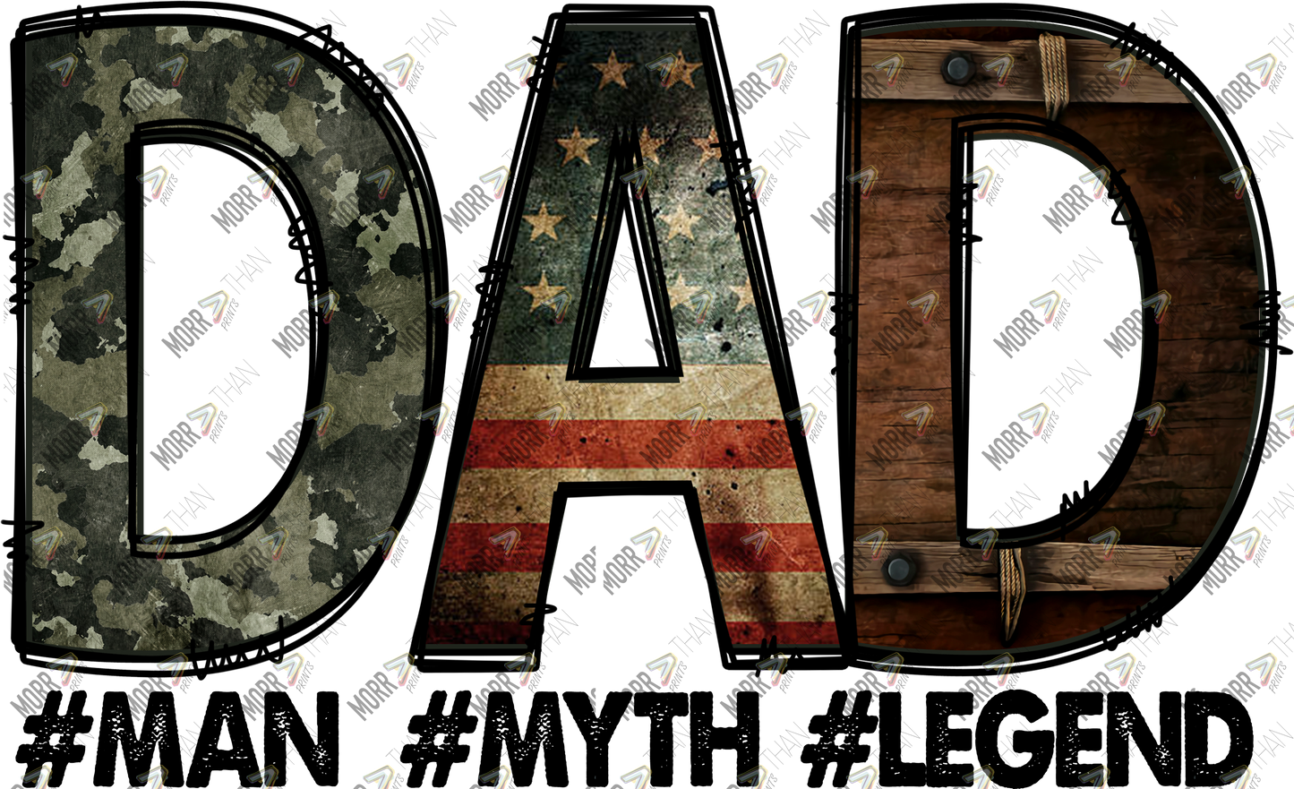 Dad American Theme Inlay