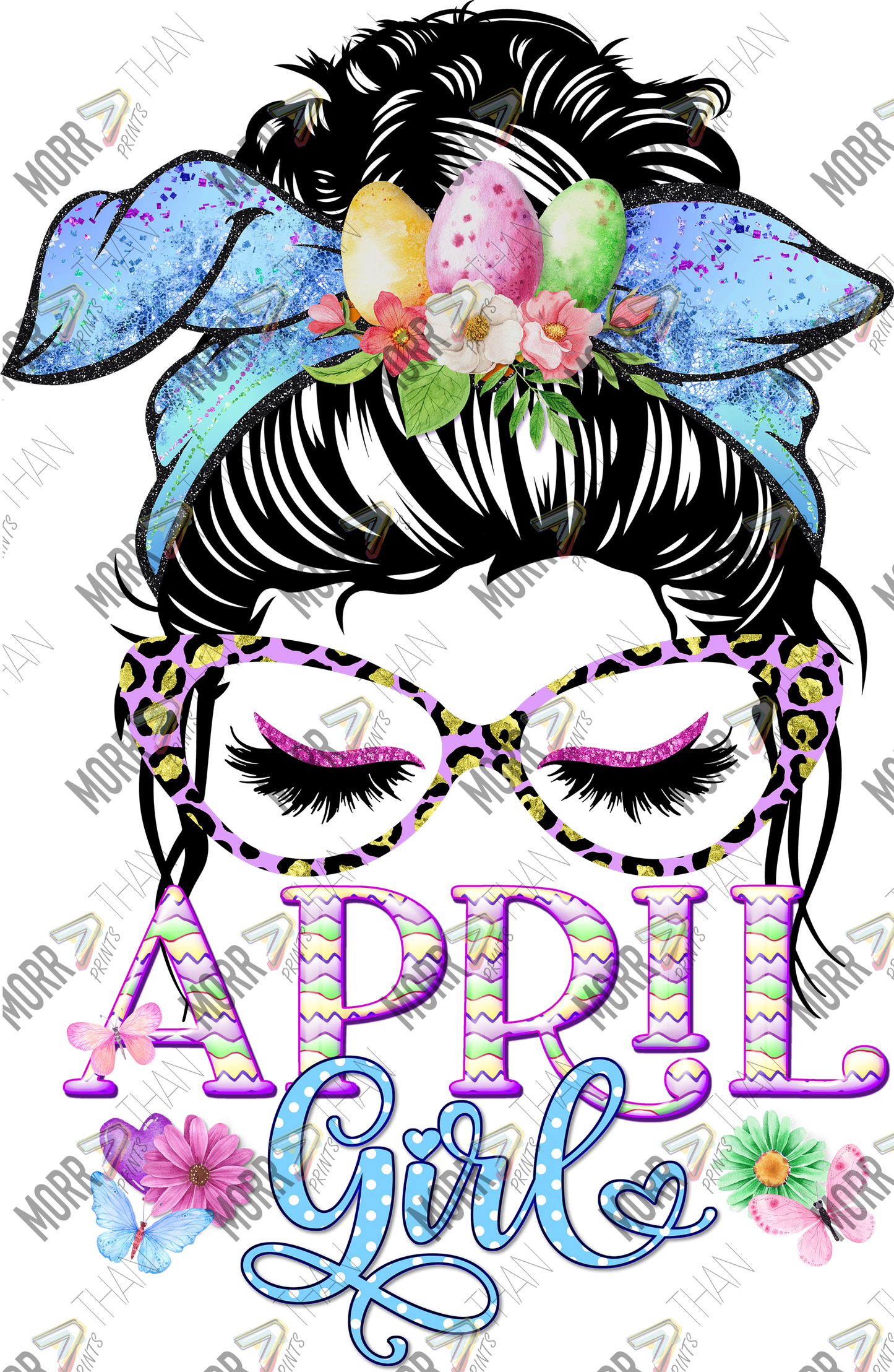 April Girl Messy Bun