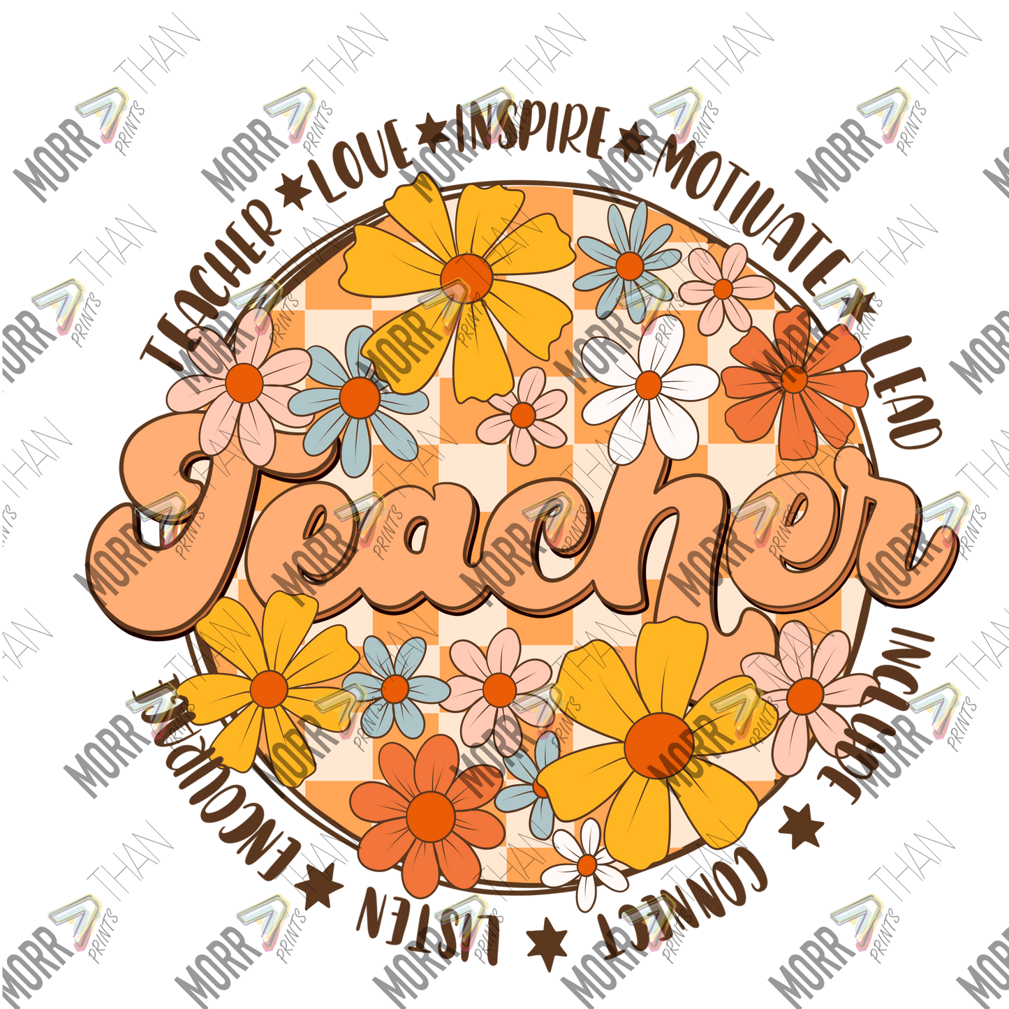 Teacher Traits Circle Floral