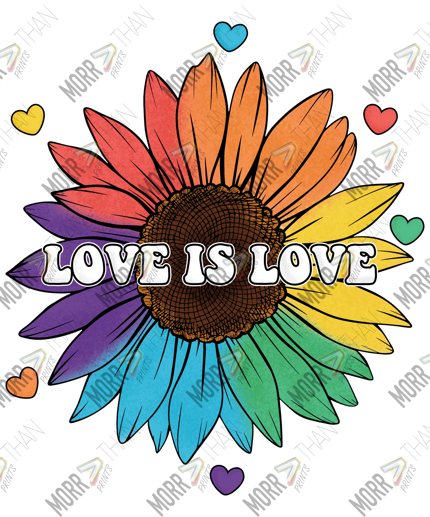 Love Is Love Rainbow Sunflower