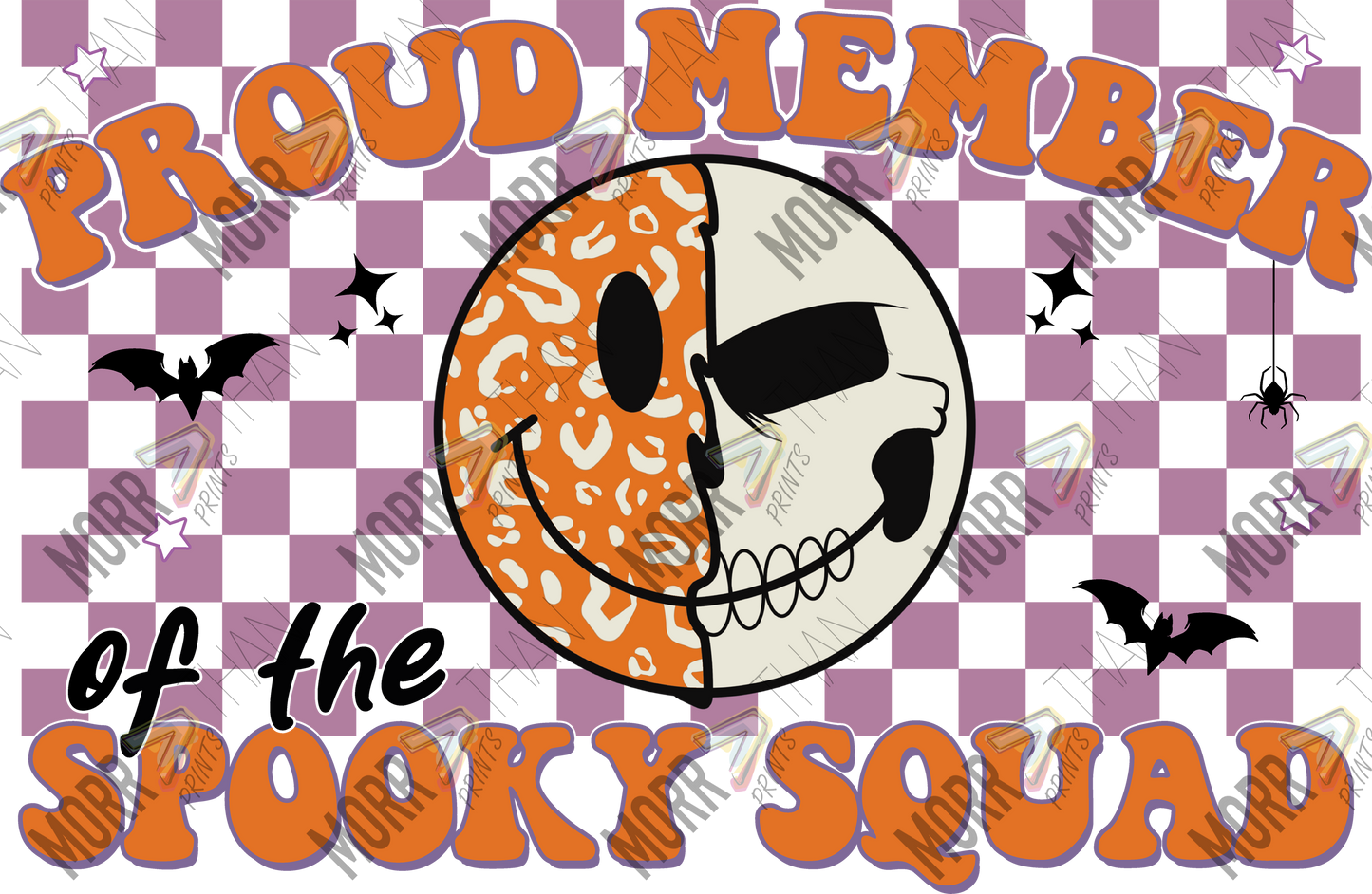 Spooky Squad Member Checkered DTF Print