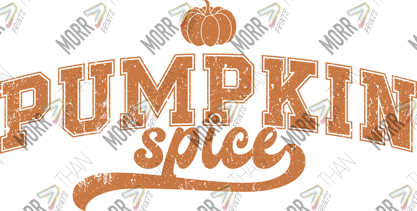 Pumpkin Spice Distressed DTF Print