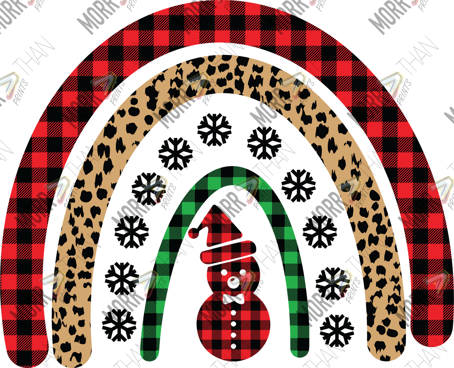 Plaid Arches with Snowman