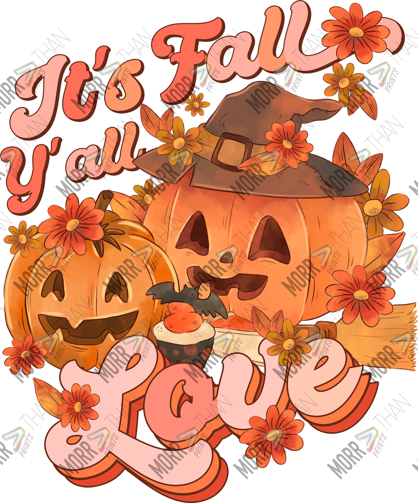 Its Fall Yall Love Jack-O-Lantern DTF Print