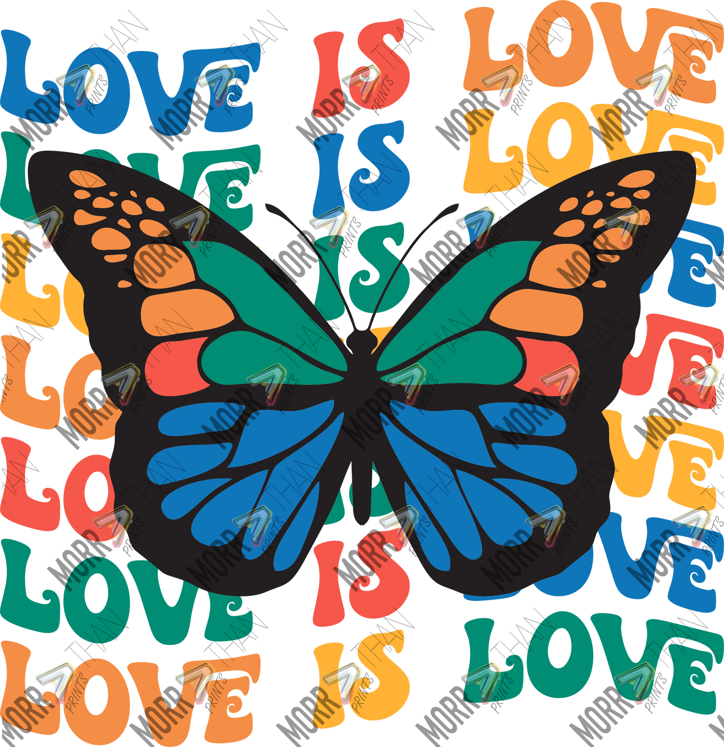 Love Is Love Rainbow Repeat Butterfly B
