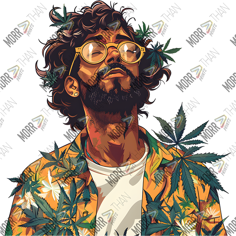 Man With Marijuana Leaves
