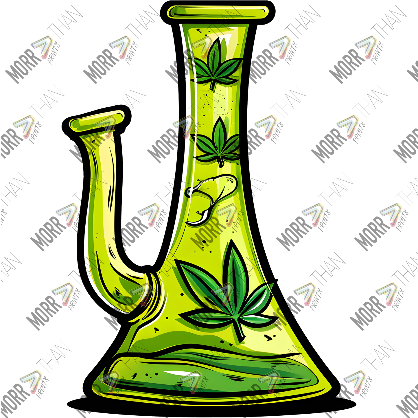 Marijuana Leaf Green Bong
