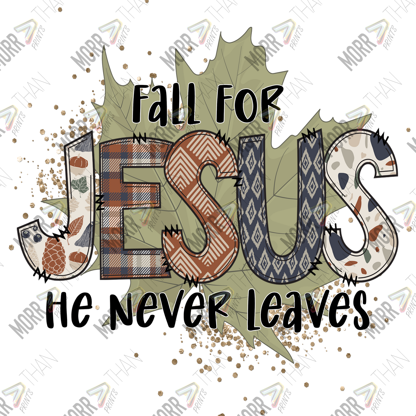 Fall For Jesus DTF Print