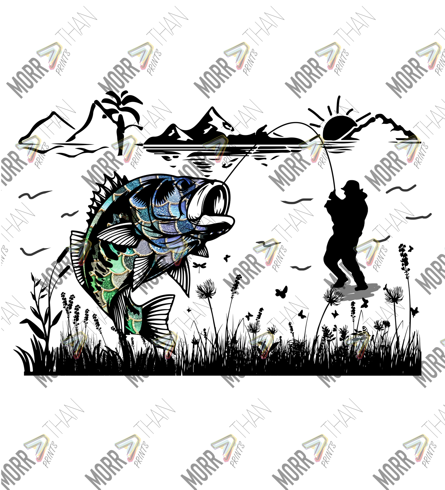 Colored Fish Solid Landscape