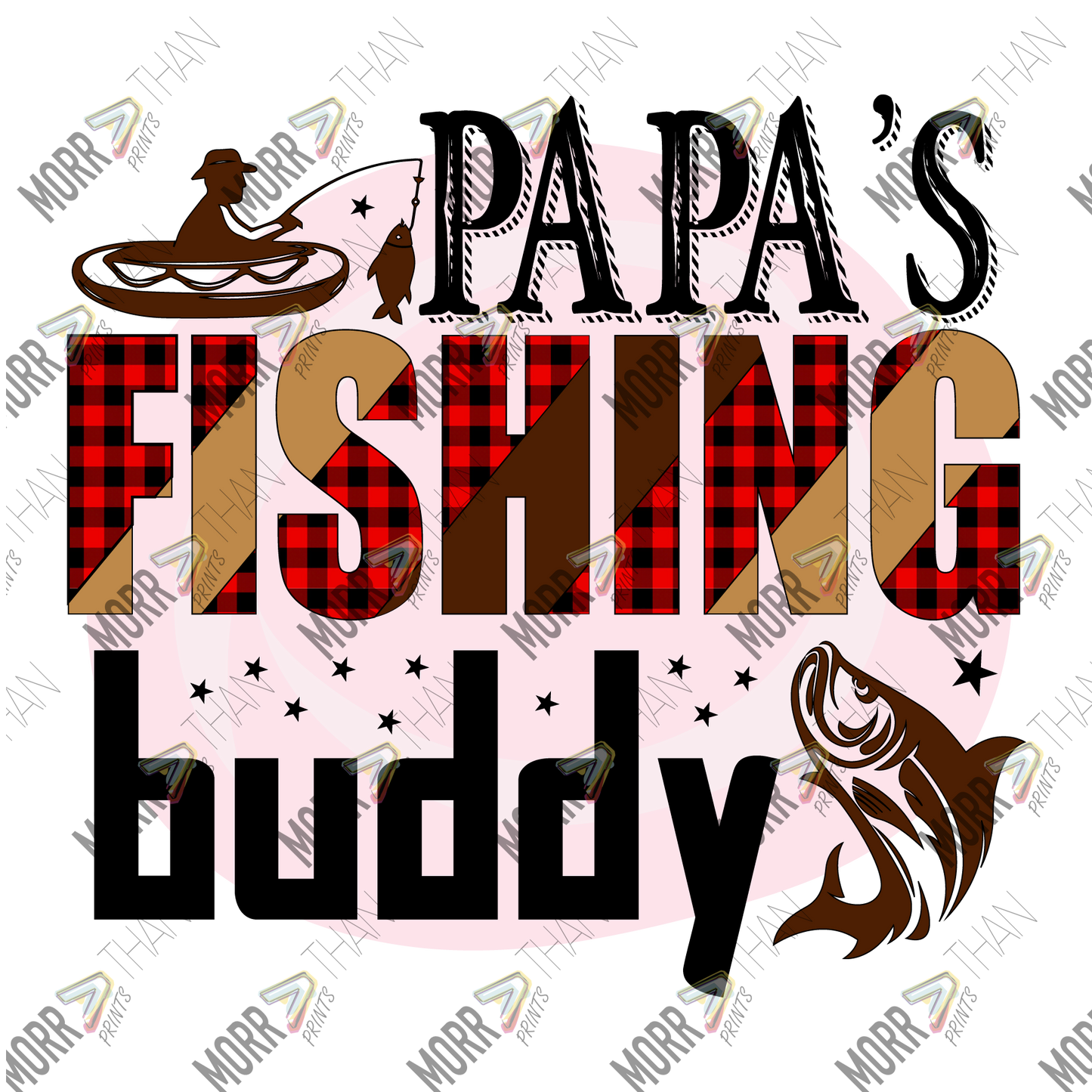 Papa's Fishing Buddy Plaid