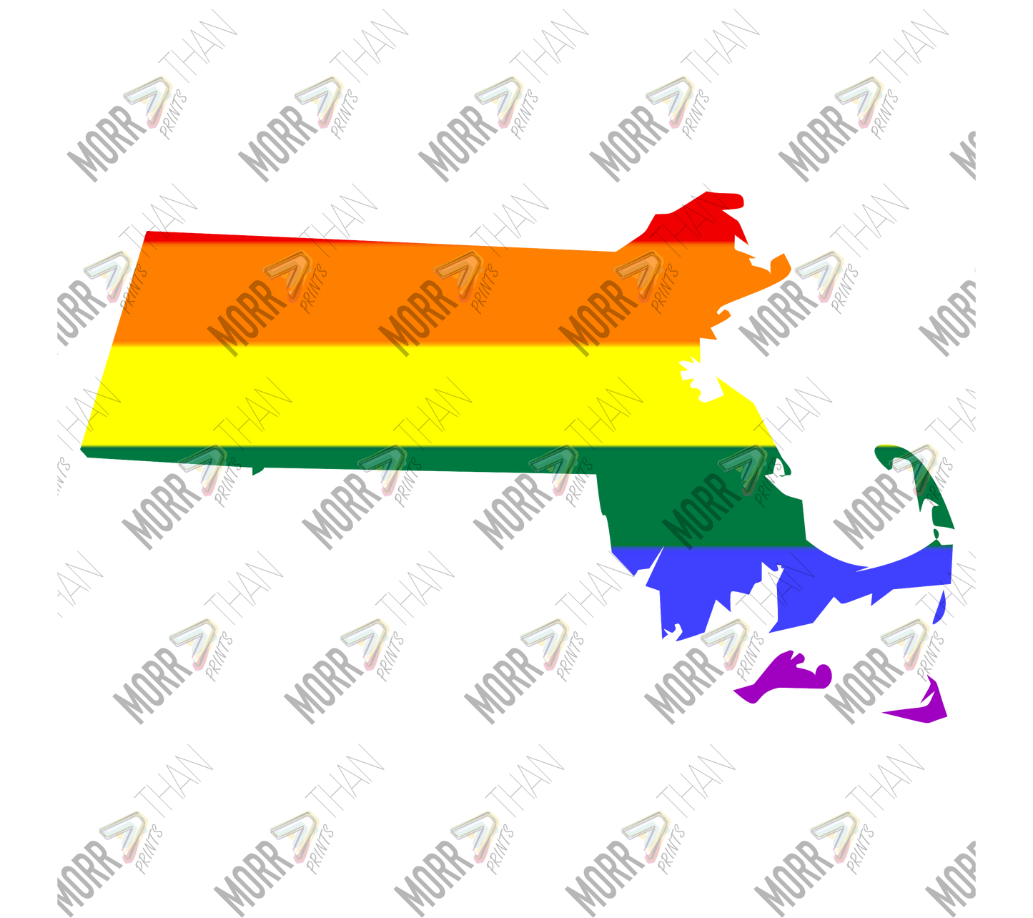 Massachusetts Pride State Outline