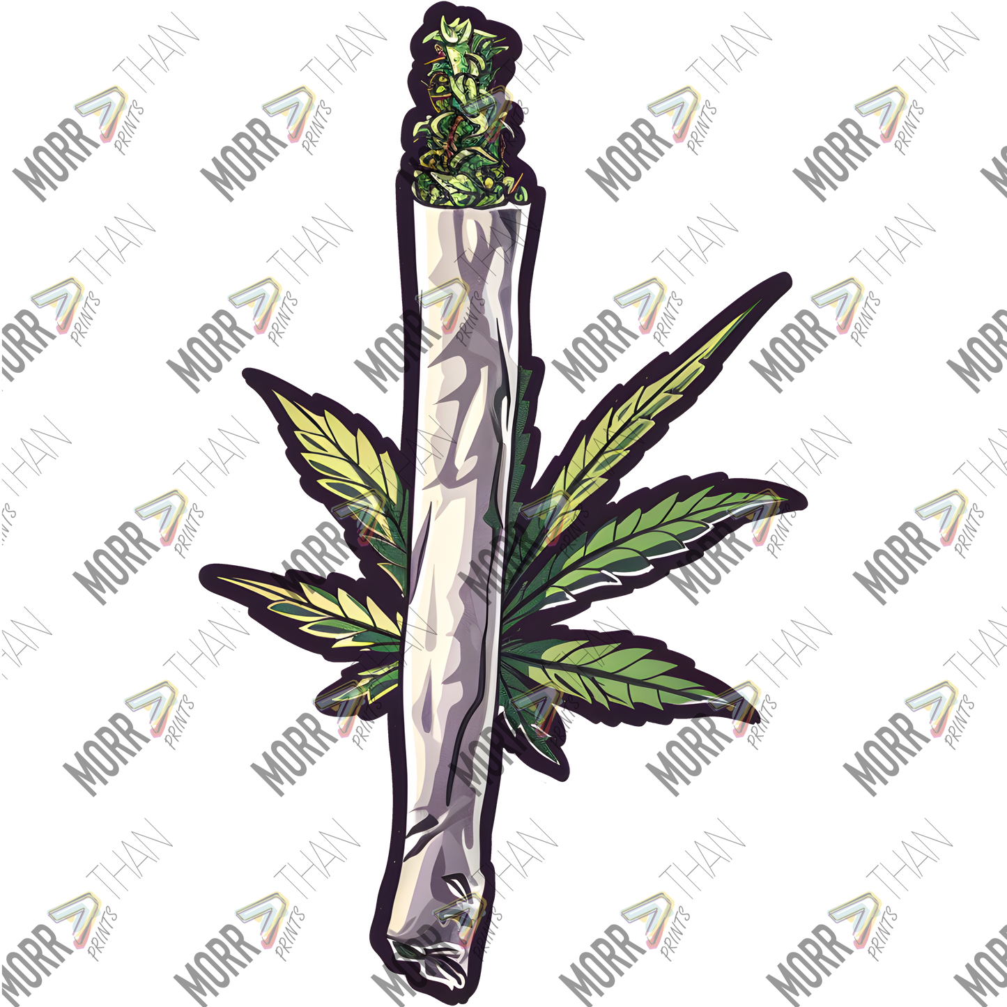 Marijuana Leaf With Filled Joint