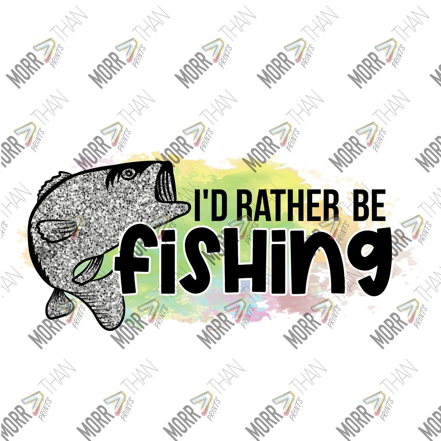 Rather Be Fishing Fish Green