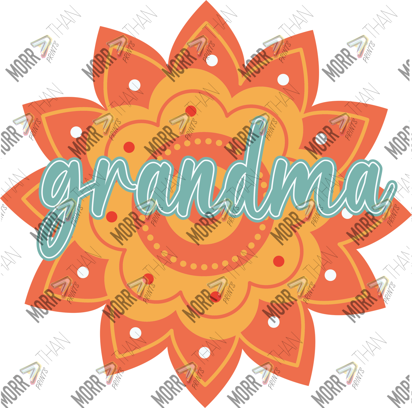 Grandma Orange Mandala