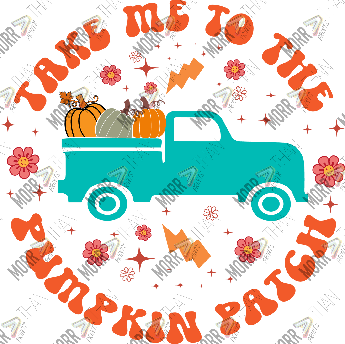 Take Me to the Pumpkin Patch Circle Truck DTF Print