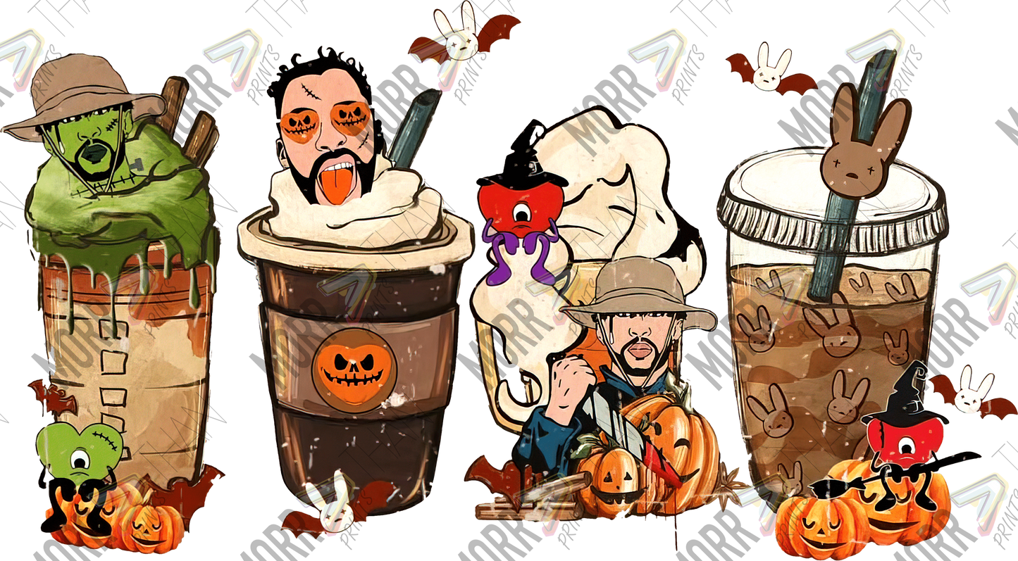 Bunny Coffee Variety DTF Print
