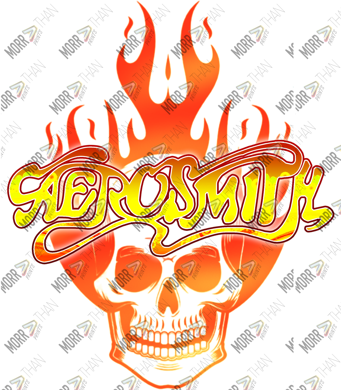 Aerosmith Flame Skull