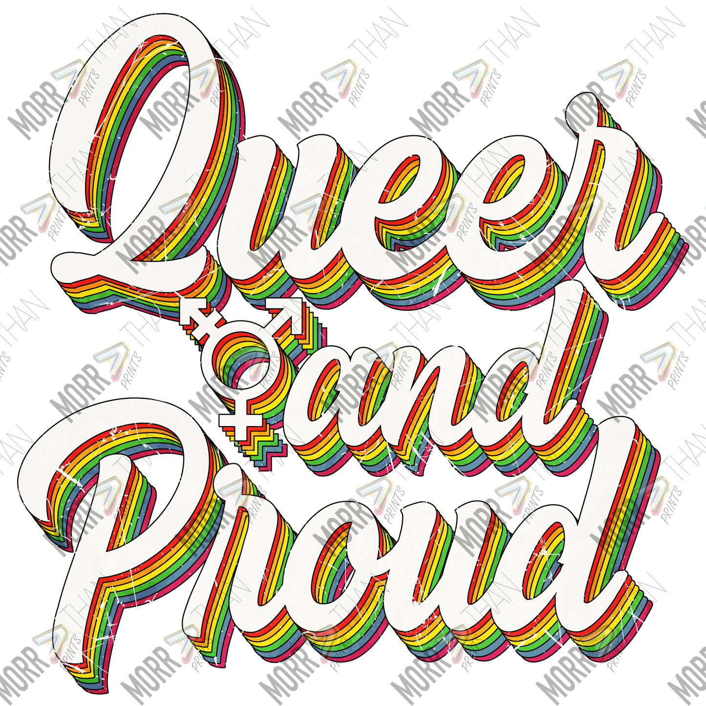 Queen and Proud Layered Rainbow