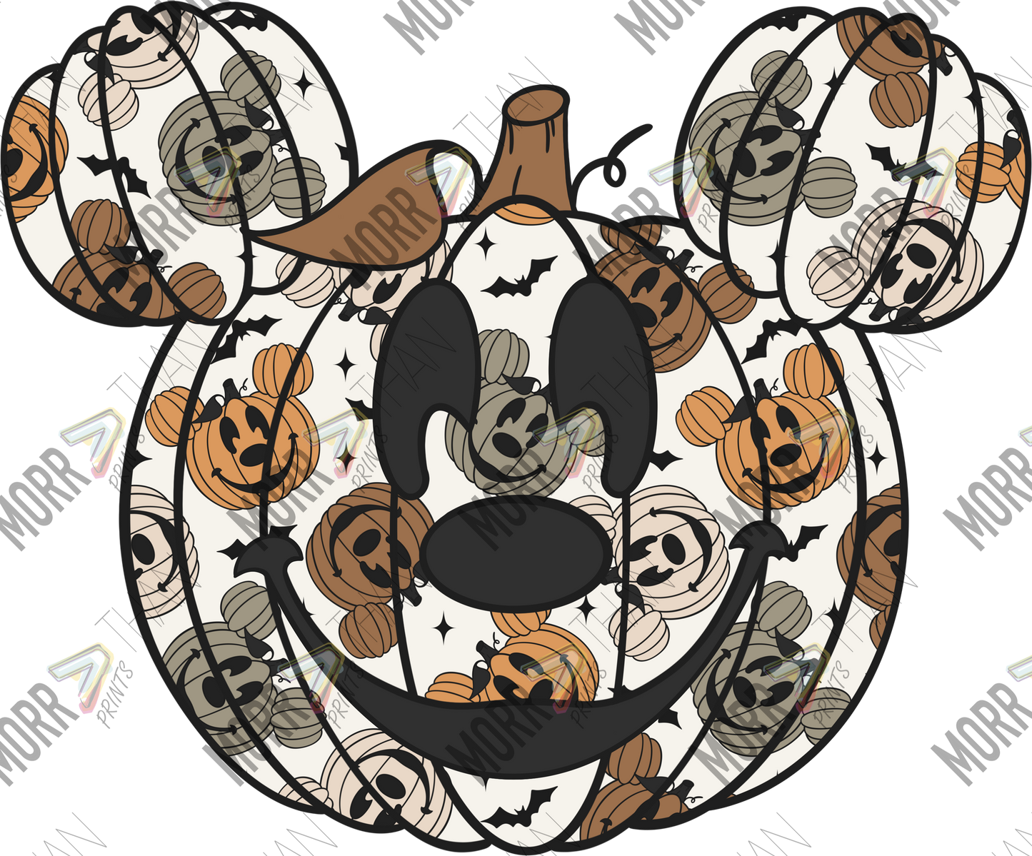 Minnie Pumpkin Head DTF Print