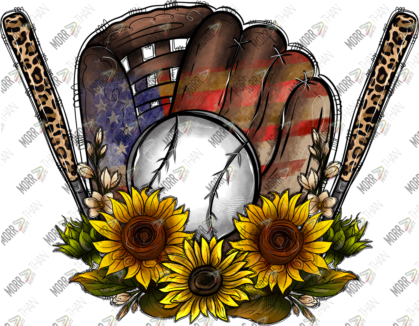 American Flag Glove Floral